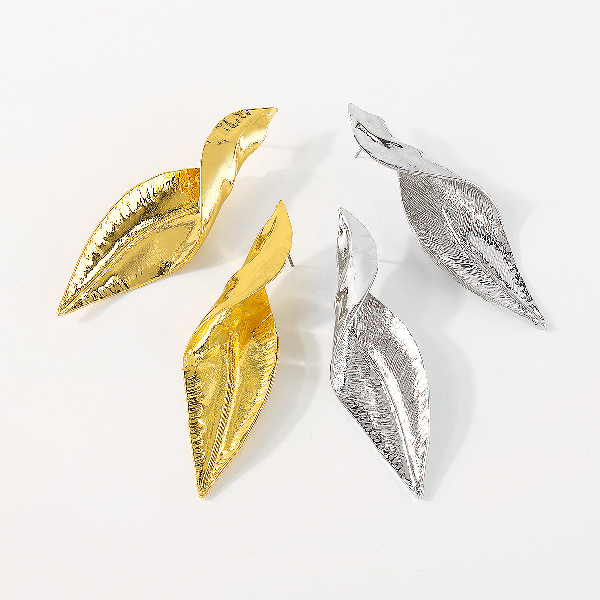 1 Pair Quantity Street Occasion Alloy Material Fashion Leaves Alloy Plating Women's Drop Earrings 1 Pair