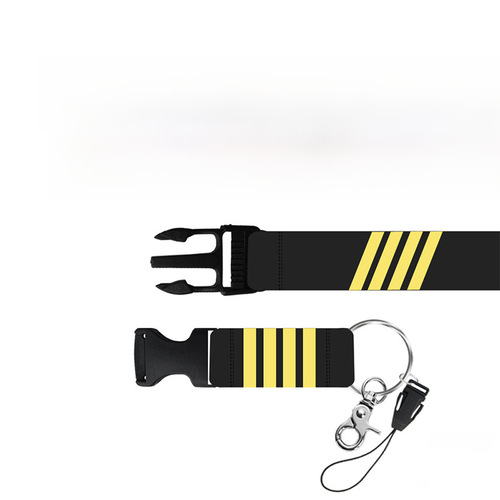 Advertising Gift Amazon AliExpress Popular Fashion Pilot Flying Four Stripes Lanyard Keychain Pendant