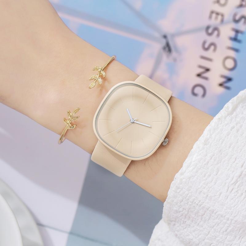 Fashion Square Solid Color Buckle Quartz Women's Watches display picture 6