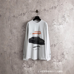 Dujia Spot 25ss Bjia Lanni プリント カジュアル ルーズ 長袖 Tシャツ