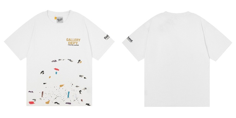 正確版GALLERY DEPT美潮洗水高品質プリント半袖高街落書きtシャツ|undefined