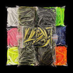 Lure Soft Bait Burst-Protecting Fishing Lure, Two-Color T-Tail, 5cm-9cm Soft Fish Imitation, 50-Piece Bag—Artificial Bait for Bass