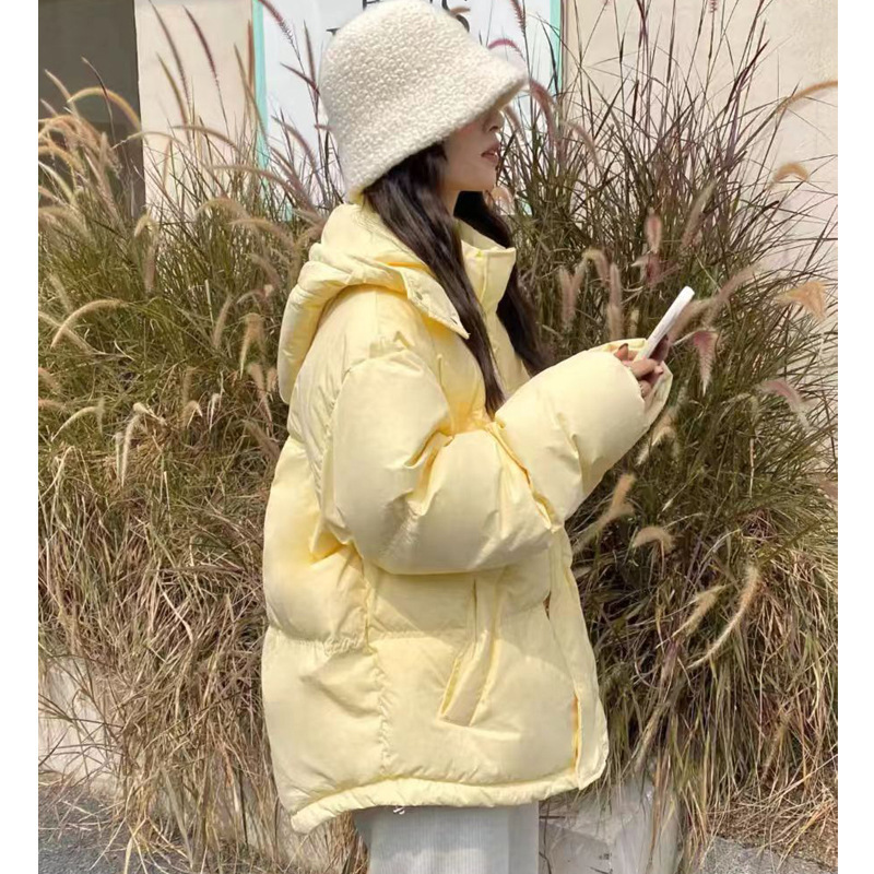 Fashion Hooded Short Down Cotton-padded Jacket Women's 2024 Winter New Arrival Loose Thickened Cotton-padded Jacket
