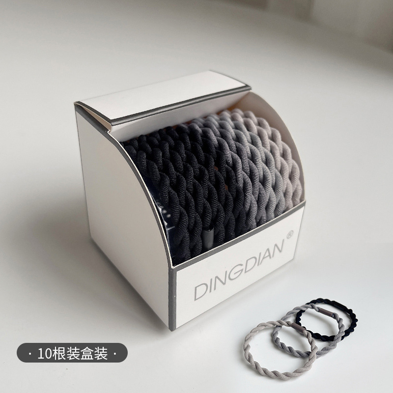 Banda de goma de cola de caballo alta elástico durable cuerda de pelo banda de pelo femenino lazo de pelo no hace daño pelo cuerda de pelo cubierta de cuero Internet celebridad verano