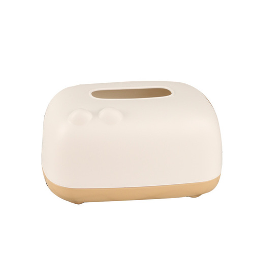 Tissue box for bathroom, living room, bedroom, cream style, cute rabbit, desktop paper box, can be printed with logo