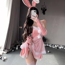 2023圣诞装性感角色扮演摄影主播网红新年战衣粉色兔子装
