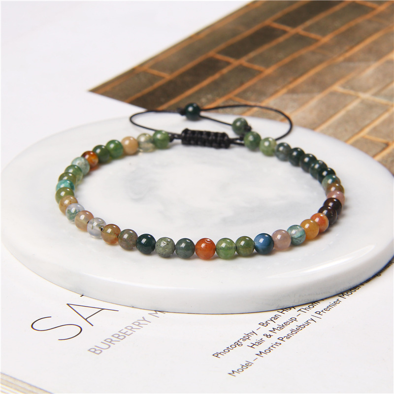 Street Occasion natural stone Material Casual Solid Color Natural Stone Bracelets In Bulk