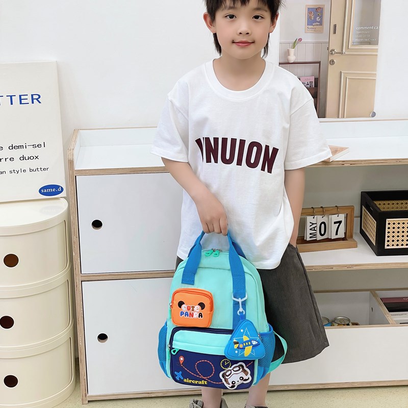 Jardín de infantes mochila de dibujos animados aviones lindos mochilas para niños y niñas nuevas mochilas de comercio exterior