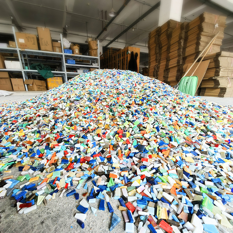 10kg Bags of Mosaic DIY Irregular Patches, Special-Shaped Handmade Corner Fragments, Glass Color Mix