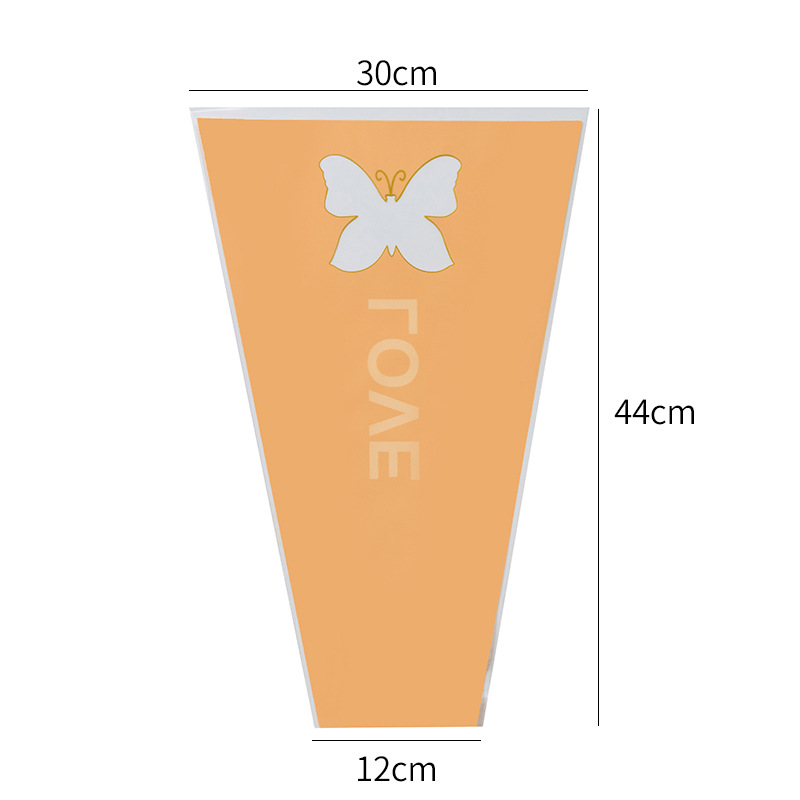 蝶柄マルチポケット袋【オレンジ】50枚/パック (45cm×28cm)±5%