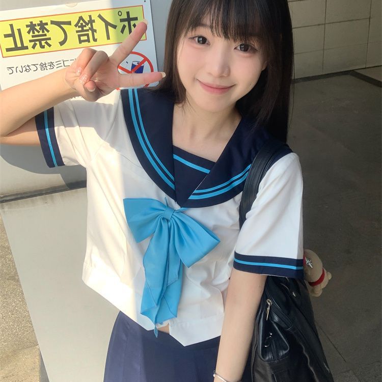 [Xiaonan] オリジナル本物 JK 制服セーラー服日本カレッジスタイルクラス制服学校制服卒業制服パフォーマンス服女性|undefined