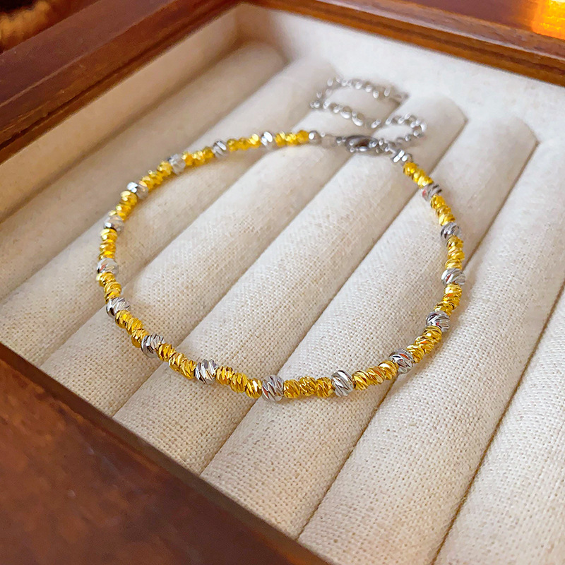 Collar de oro real de 18 quilates, diseño de moda, collar de clavícula, nicho, lujo ligero, conjunto de lujo de alta calidad para mujeres