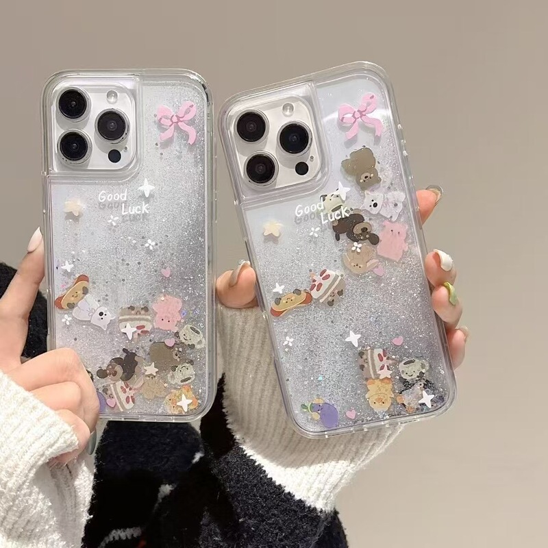 動物モチーフの流砂ケース、Apple 16 Pro Max、iPhone 15/14、13対応、指紋防止保護ケース|undefined