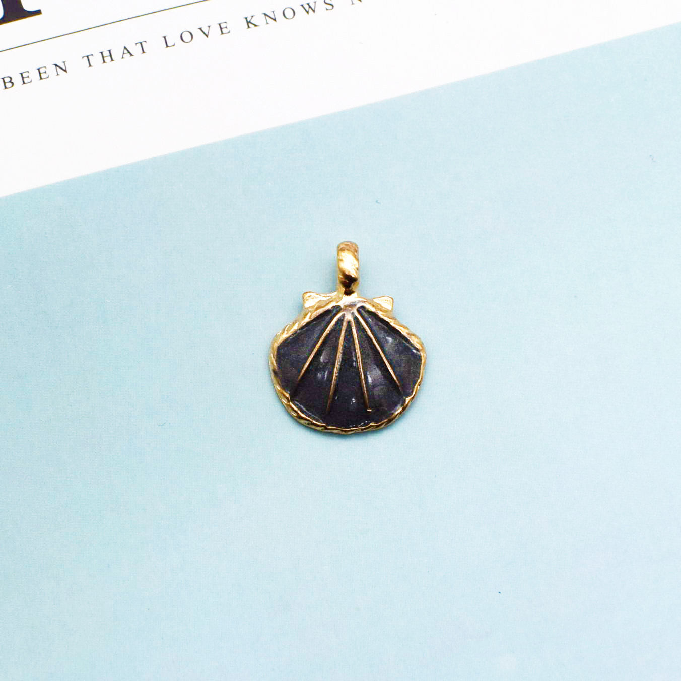 50g Weight Charms, Jewelry Accessories Classification 10 PCS/Package Quantity Alloy Material Shell Pattern Enamel Design Simple Style Style 10 PCS/Package Alloy Shell 4