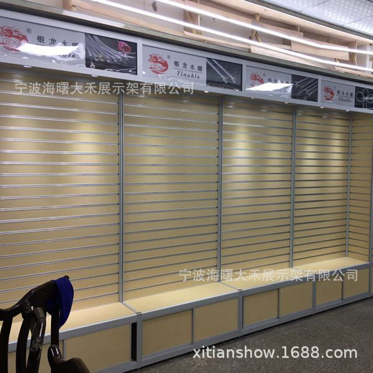 带灯箱铝合金框架样品间槽板展示架五金卫浴厨具展示器材设备