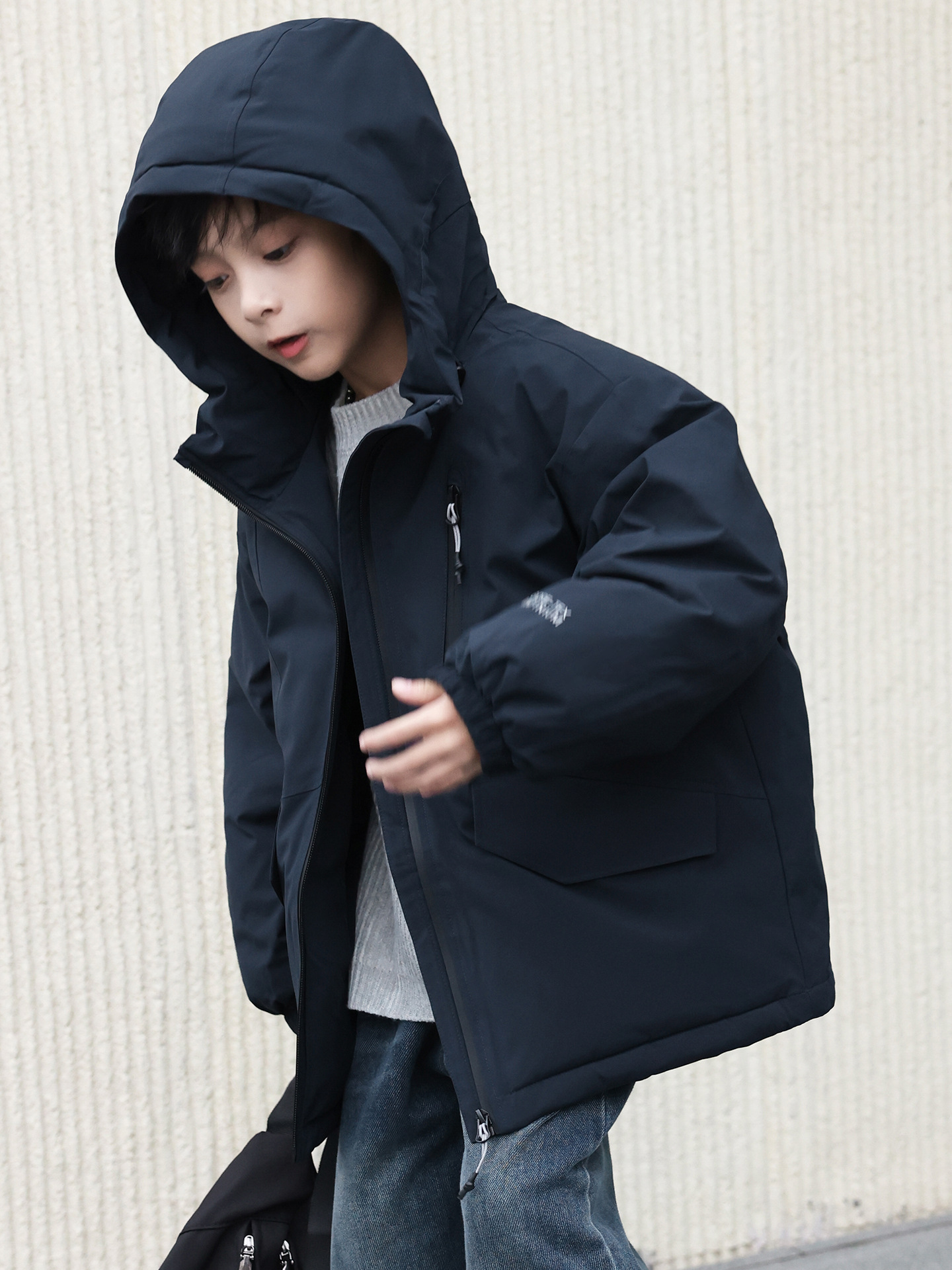 Winter children's velvet down jacket for boys