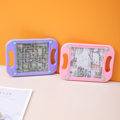 Children's balance ball board handheld game track maze tablet moving ball toy educational focus training kindergarten