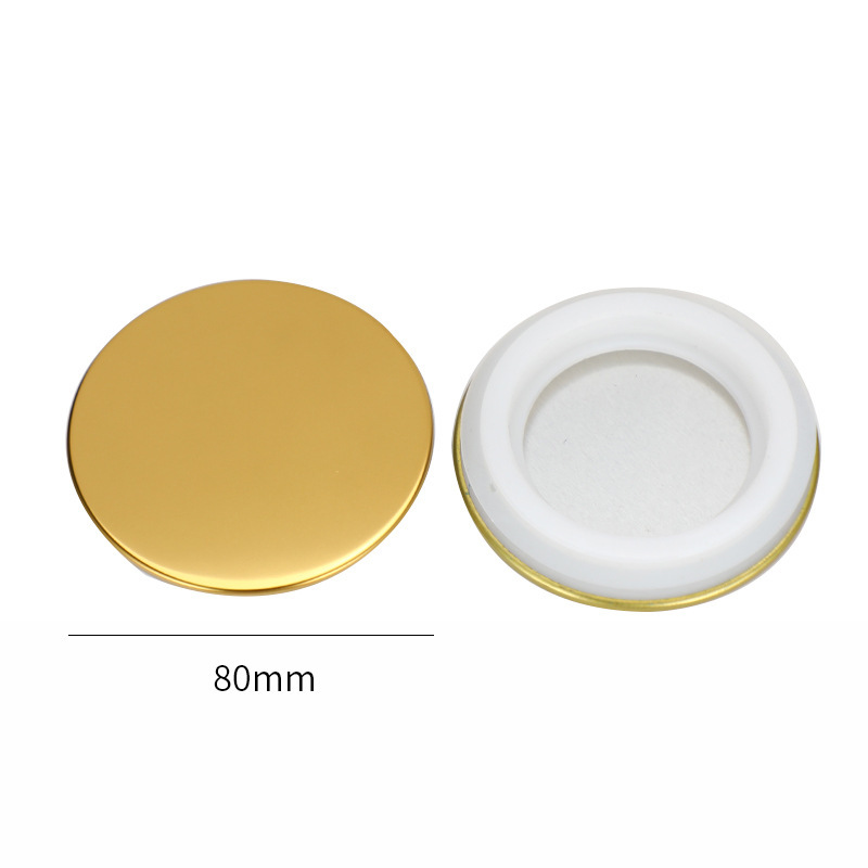 80 cubierta de lata de metal vela taza de cerámica sellado de cerámica embalaje de metal aromático tapa de aleación de colores