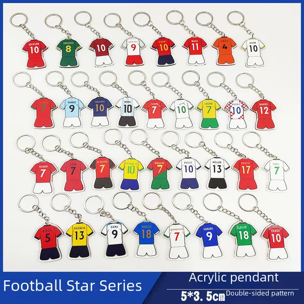 Messi C Roneymar Fans Football Souvenir Sports Small Gift Keychain Acrylic Pendant