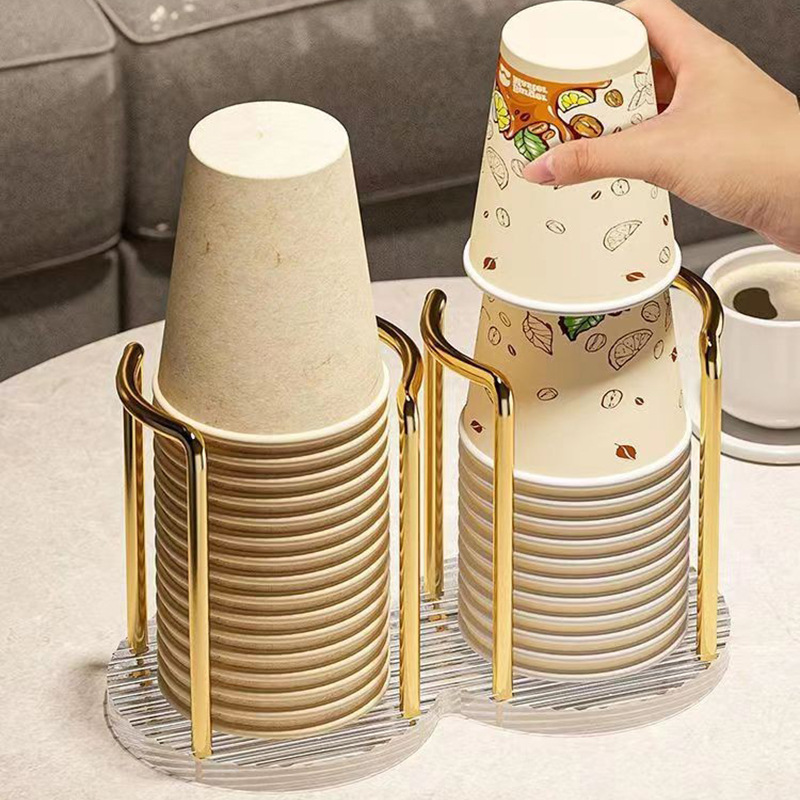 亚克力纸杯架一次性杯子取杯器家用水杯挂架咖啡纸杯架收纳置物架