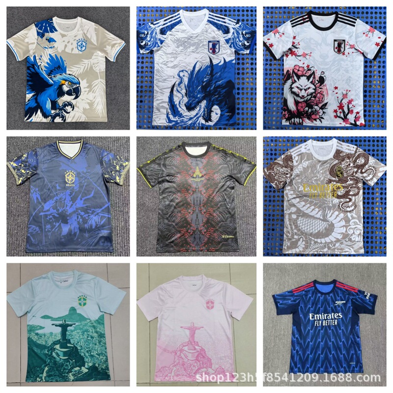 2526 New Football Sportswear Brazilian Goddess Manchester City Paris Tower Real Madrid Japan White Fox Santos Juventus