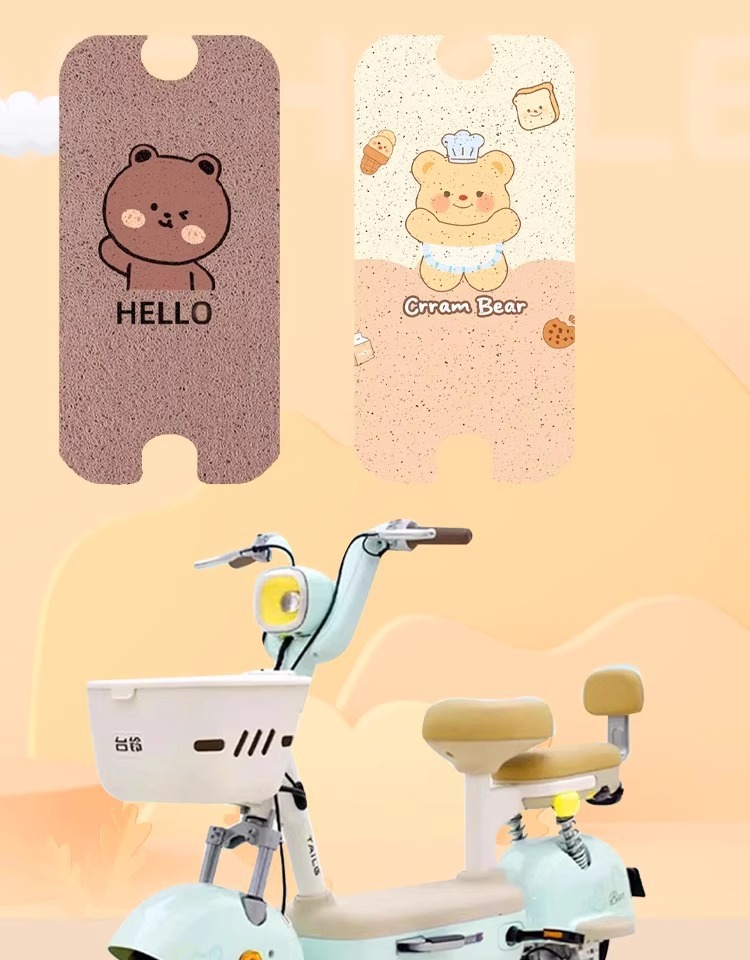 Taiwan Bell Sweet Mo Foot Mat Electric Car Foot Pad Waterproof Non-slip Girl Small Battery Car Foot Pad Mat Seat Cover Accessories