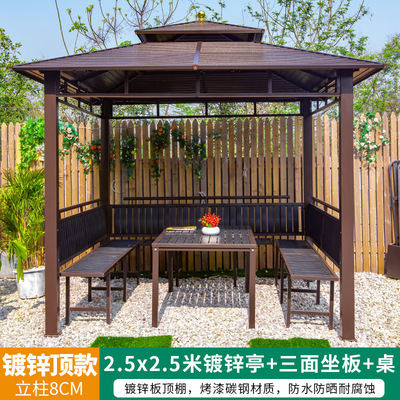 Pabellón al aire libre Villa patio hierro jardín toldo al aire libre nuevo estilo chino techo ocio granja pabellón