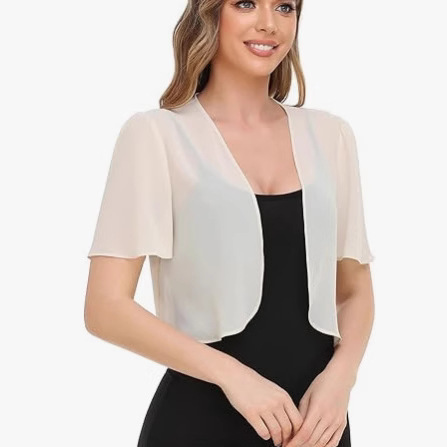 2025 European and American Amazon spring and summer new women's chiffon blouse solid color short-sleeved open-collar thin chiffon shawl 