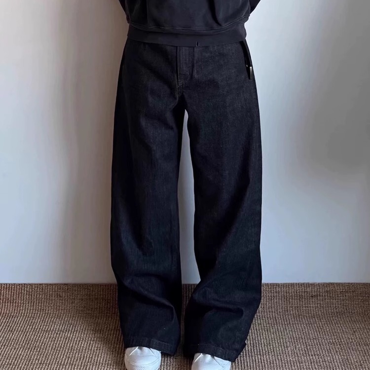 2025 Classy Black Selvedge Red Edge Cloth Raw Cow Pants Cleanfit Straight Wide Leg A-Line Narrow Jeans 2025 Classy Black Selvedge Red Edge Cloth Raw Cow Pants Cleanfit Straight Wide Leg A-Line Narrow Jeans