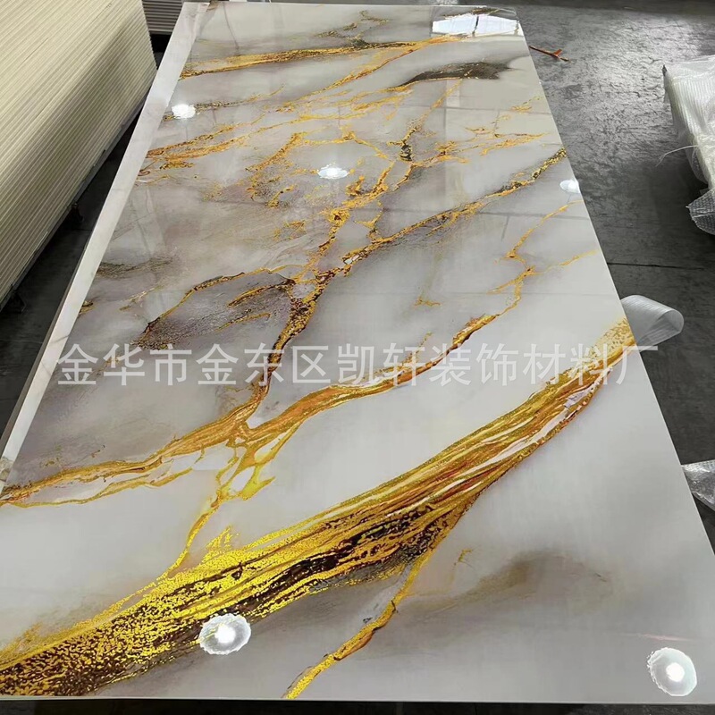 Uv壁板プリント画金板木の装飾面の炭素結晶板倉庫里南の箔押し透明板の波板の背景壁|undefined