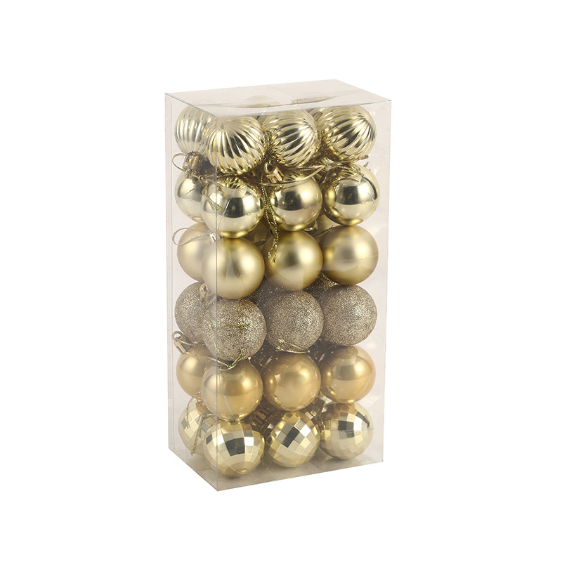 Bola de Navidad traje redondo barril caja cuadrada pintada 3cm4cm6cm decoración navideña bola colgante de Navidad bola decoración Navidad