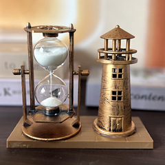 Creative Retro Lighthouse Sandglass Children's Handmade Ancient Style Decor Classical Style Birthday Gift Wholesale