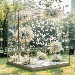 Decorative Combination Suspended Special-Shaped Curved Transparent Acrylic Decoration Decoration Wedding Stage Art Beauty