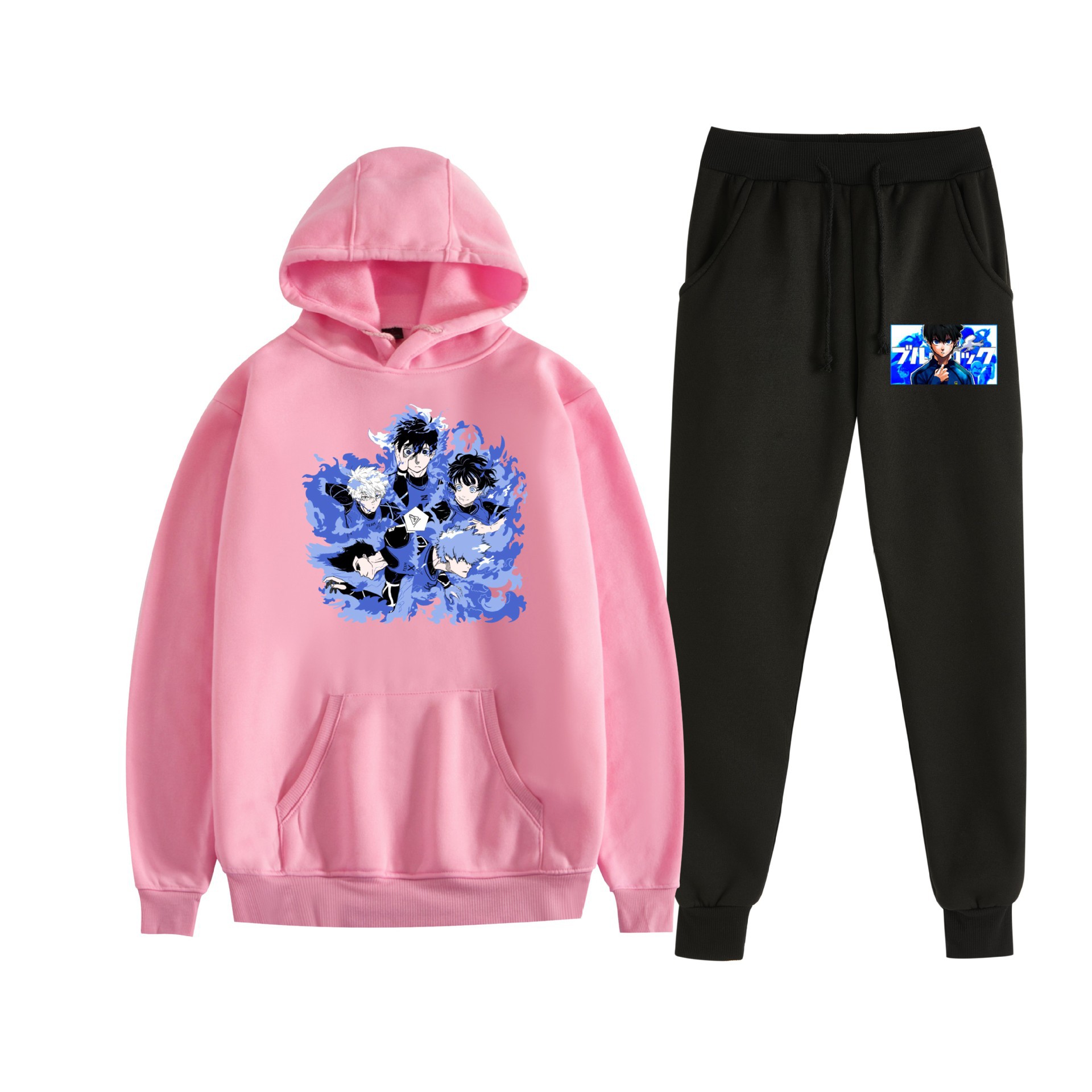 Europa y América Otoño Invierno BLUE LOCK Blue Prison Hombres y mujeres Deportes de ocio más suéter con capucha de terciopelo al por mayor