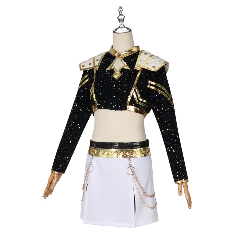 猎魔女团k-pop韩流黑金表演服cos鲁米佐依米拉电影同款演出服服装|undefined