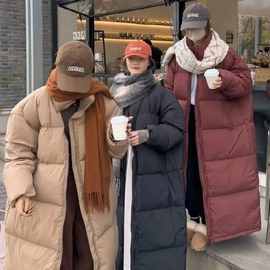韩版长款羽绒棉服女2024年新款超长过膝加厚保暖情侣装男女冬外套