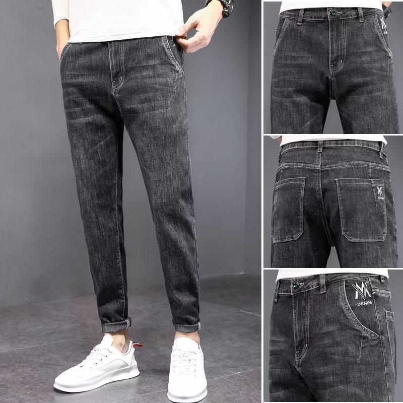 New Straight-Leg Versatile Summer Washed Men's 2025 Casual Jeans Trendy Long Pants Vintage Slim-Fit Men's Trousers New Straight-Leg Versatile Summer Washed Men's 2025 Casual Jeans Trendy Long Pants Vintage Slim-Fit Men's Trousers