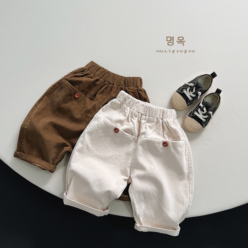 Pantalones Casuales de Pana para Niños con Cintura Elástica image 3