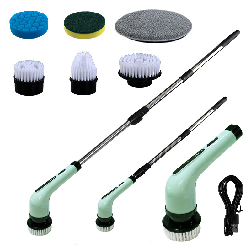 Cepillo de limpieza eléctrico transfronterizo Cepillo de limpieza multifuncional Cocina Baño Inodoro Piso Manual Potente artefacto de limpieza