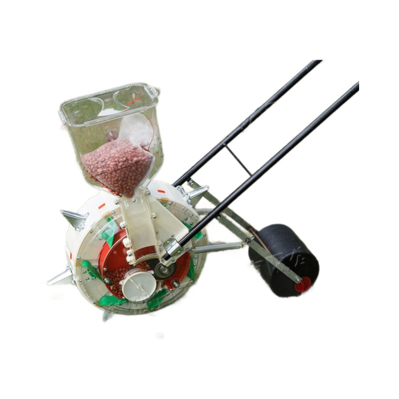 Manual rodillo empujado máquina de siembra de maíz de trigo de cultivo pequeña máquina de siembra de soja a pedido image 6