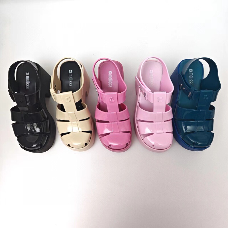 2025 Melissa Jelly Shoes Women's Shoes Melissa Closed-Toe Hollow High-Heeled Roman Sandals Beach Shoes Women's Fragrance 2025 Melissa Jelly Shoes Women's Shoes Melissa Closed-Toe Hollow High-Heeled Roman Sandals Beach Shoes Women's Fragrance