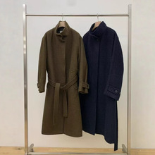 现货！UTRE2025韩国东大门代购 含羊毛休闲百搭立领大衣长款外套