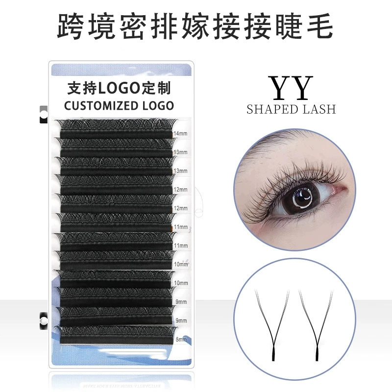 Накладные ресницы 0.07YY, сетчатое плетение, эффект цветения, европейский и американский стиль, густые, с эффектом «бэби-кюл», оптовая продажа, хит продаж