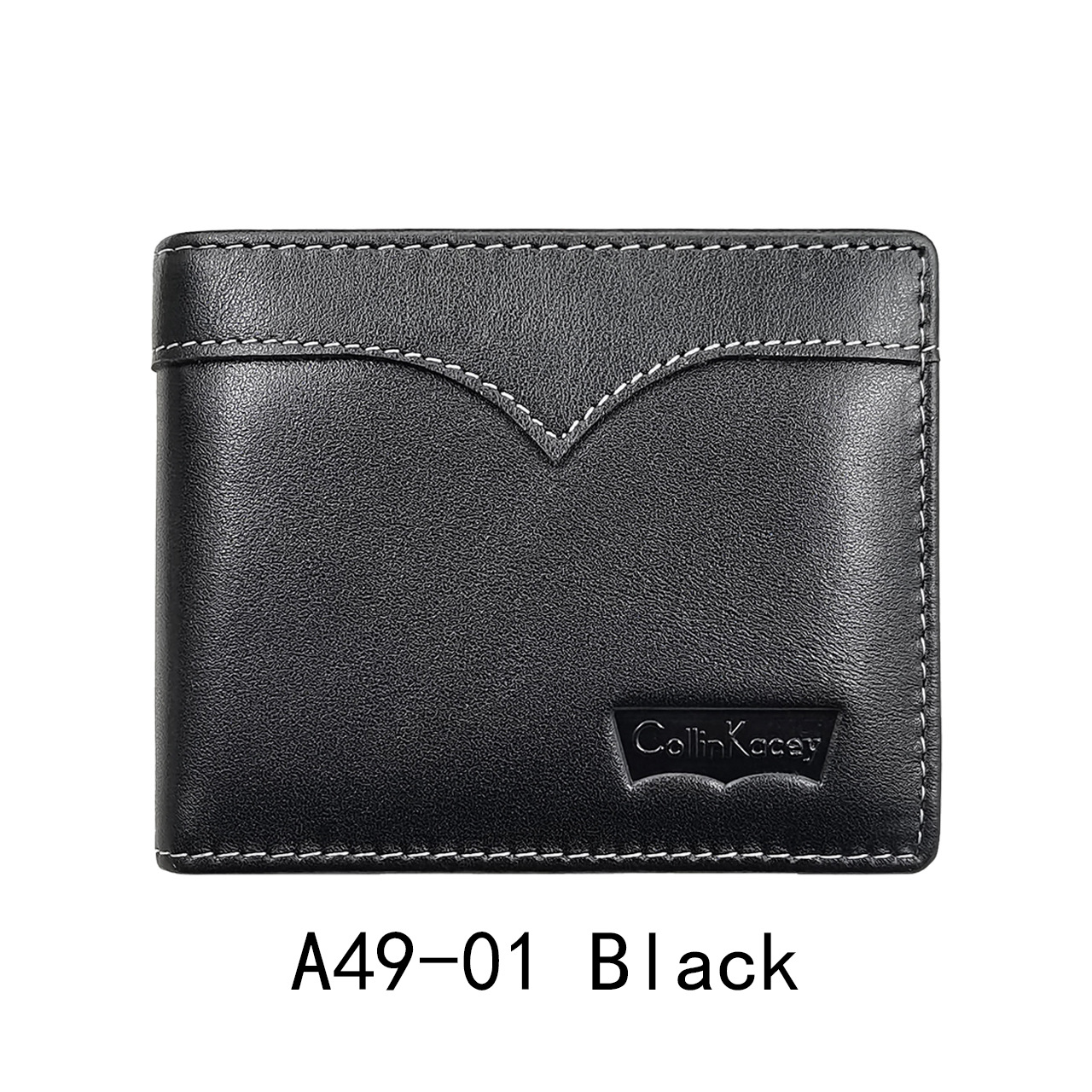 Nueva Cartera de piel de vaca de los hombres de la bolsa de identificación ocasional de la moda corto de plata bolsa de negocios multi-tarjeta de la cartera de fábrica al por mayor