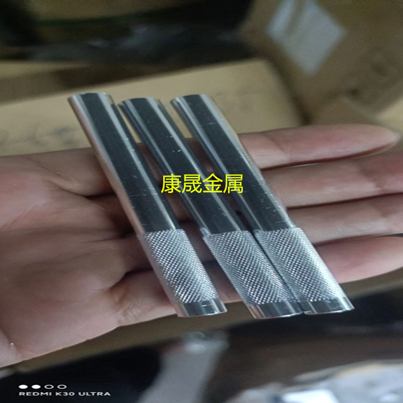 厂家供应6063国标彩色氧化铝管 两头滚花铝管 精密切割 开槽高光