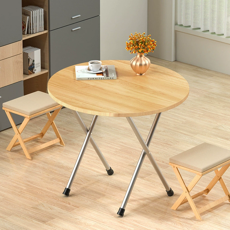 Маленький круглый стол, круглый стол, круглый складной стол, обеденный стол, домашний маленький стол, стол для спальни, обеденный стол, аренда дома