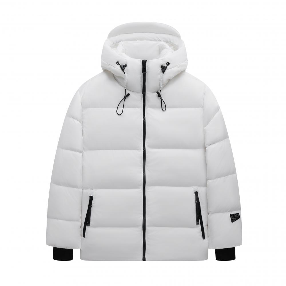 Men's Down Jacket Winter Hooded Gold Black Warm Duck Down Coat_voghion.com