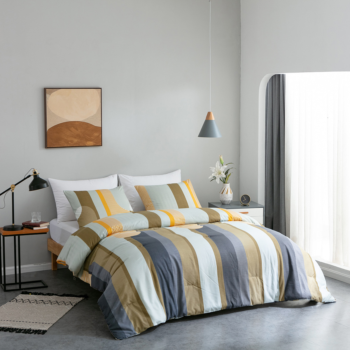 欧美家纺被子批发亚马逊出口ebay胖被三件套外贸跨境被芯床上用品