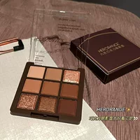 HERORANGE ~ девятицветная шоколадная тарелка для теней для век перламутровые матовые большие блестки тонкая вспышка Шелкопряд Начинающий паритет земли