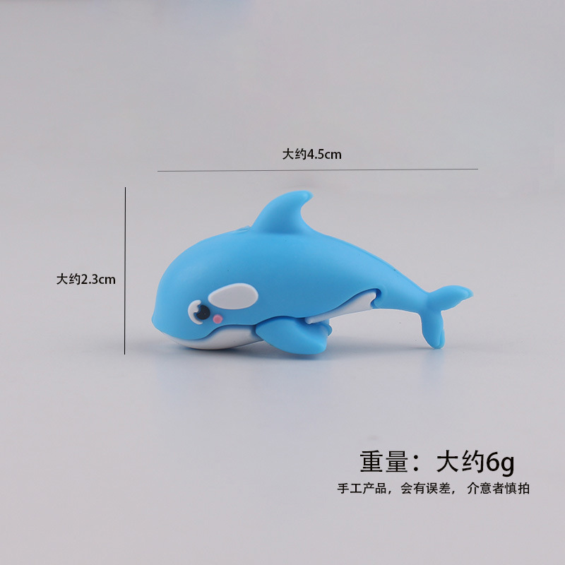 Cuentas de silicona de dibujos animados delfines 3D creativos cuentas decorativas accesorios diy goteo cuentas accesorios de cadena de tetina